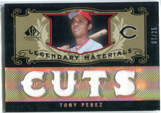 Tony Perez 2007 Upper Deck Legendary Materials Jersey Card #7/25