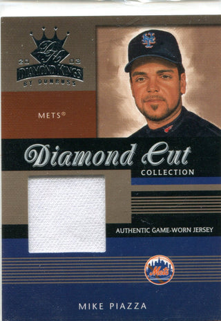 Mike Piazza 2003 Donruss Diamond Kings Game-Worn Jersey Card