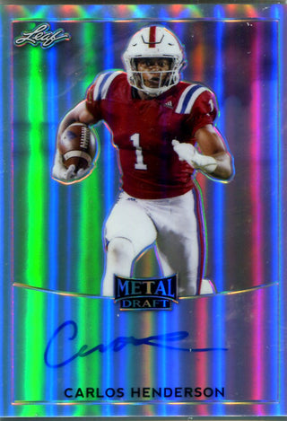 Carlos Henderson 2017 Leaf Metal Draft Autographed Card