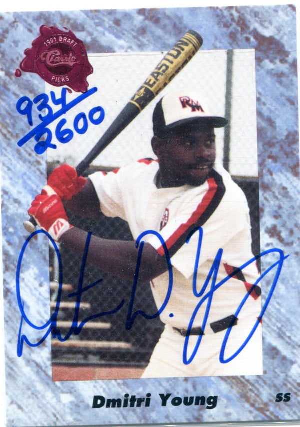 Dmitri Young 1991 Classic Autographed Card #934/2600