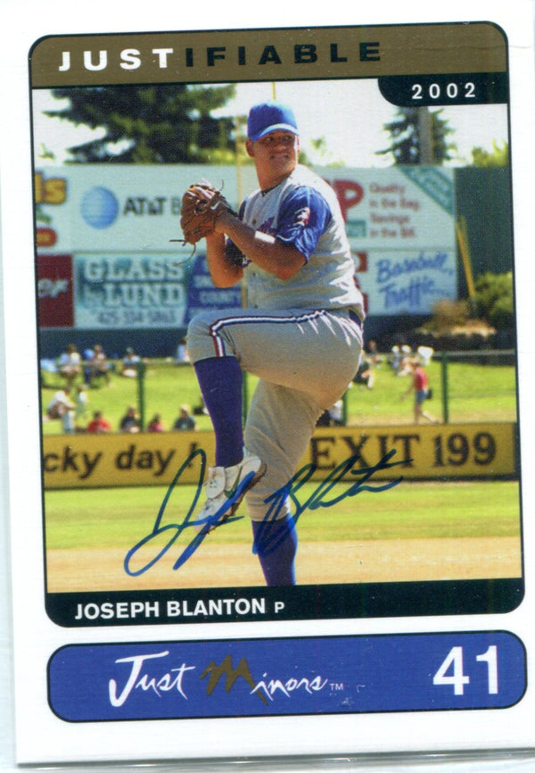 Joseph Blanton 2002 Just Memorabilia Autographed Card