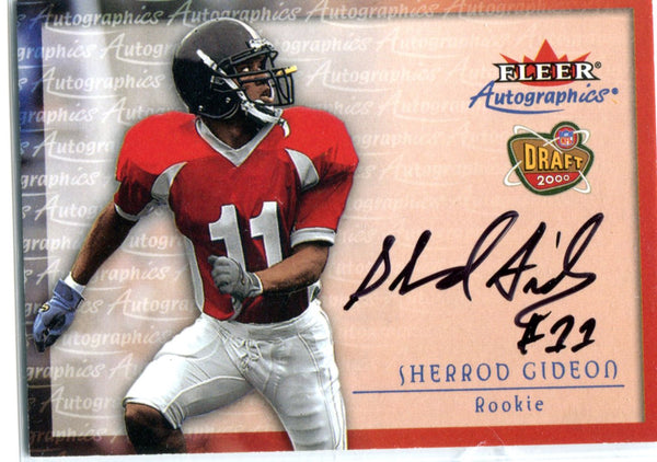 Sherrod Gideon 2000 Fleer Autographed Card