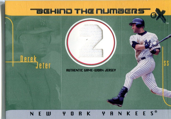 Derek Jeter 2003 Fleer Behind The Numbers Game-Worn Jersey Card #104/500