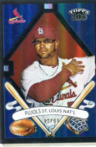 Albert Pujols 2010 Topps 205 Blue Unsigned Card