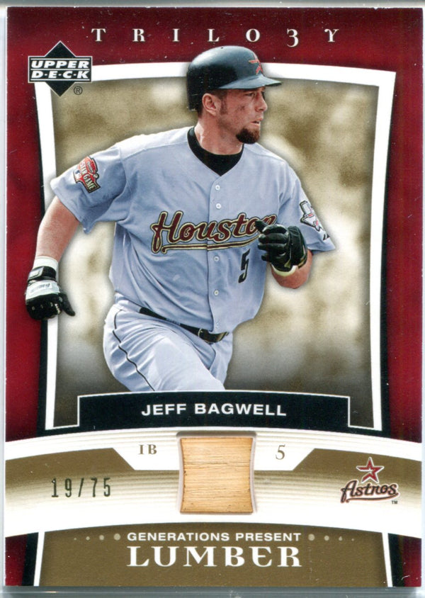 Jeff Bagwell 2005 Upper Deck Game-Used Bat Card #19/75