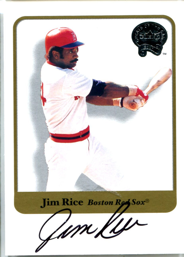 Jim Rice 2001 Fleer Autographed Card