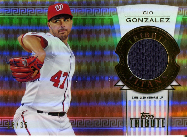 Gio Gonzalez 2014 Topps Tribute Game-Used Memorabilia Card