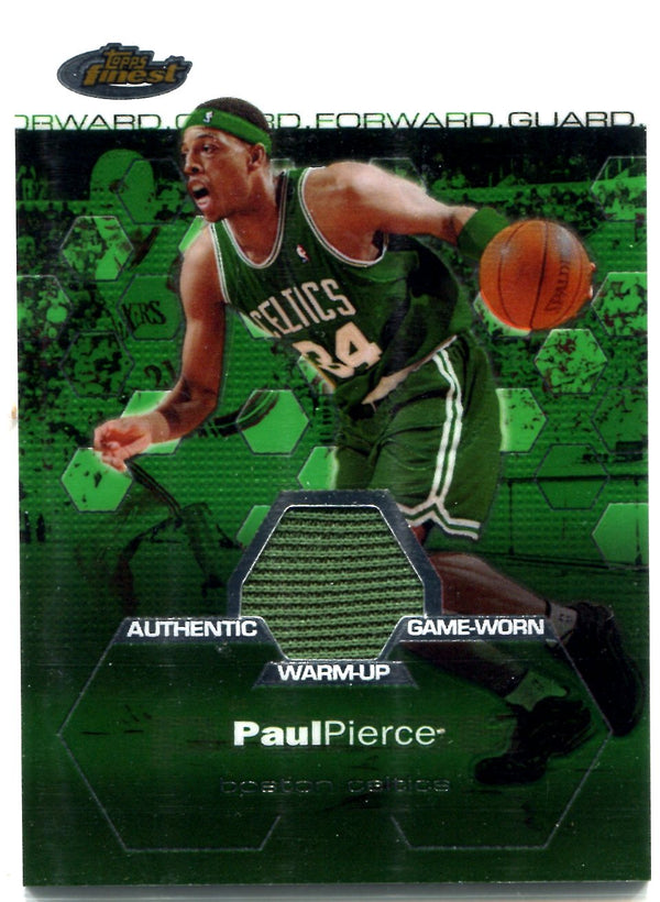 Paul Pierce 2003 Topps Finest Game-Used Warm-ups Jersey Card #985/999