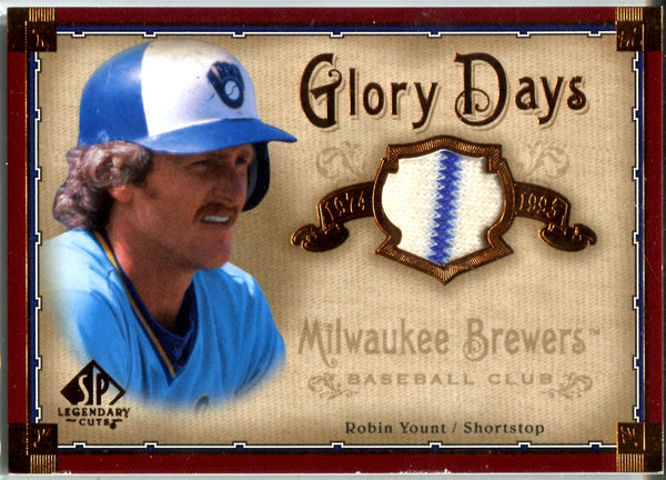 Robin Yount 2008 Upper Deck Glory Days Game-Used Jersey Card