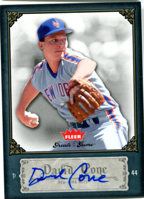 David Cone 2006 Leaf Fleer Greats Of The Game Autographed Card