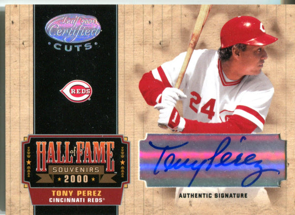 Tony Perez 2004 Donruss Certified Autographed Card