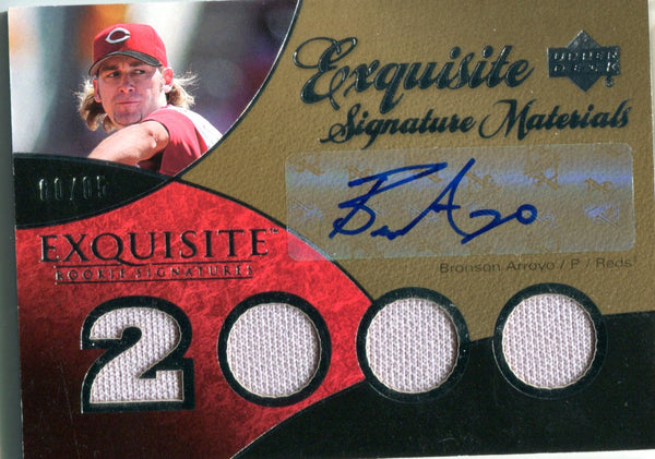 Bronson Arroyo 2007 Upper Deck Exquisite Game-Worn Memorabilia/Autographed Card #60/85