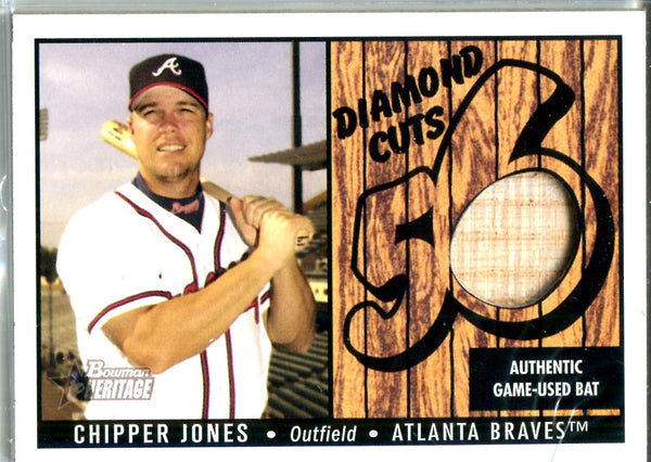 Chipper Jones 2003 Bowman Heritage Game-Used Bat Card