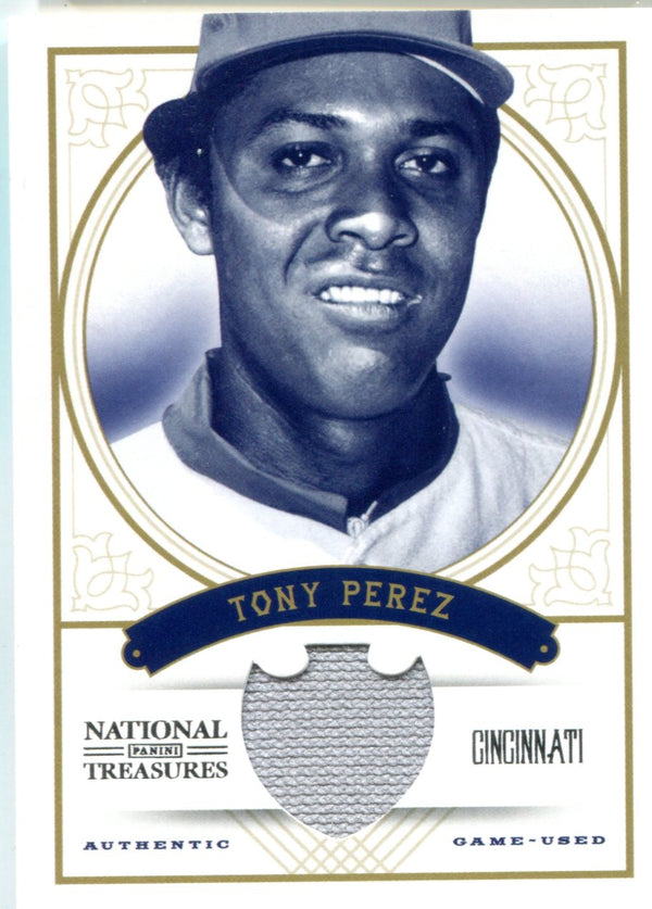 Tony Perez 2012 Panini National Treasures Game-Used Patch Card #3/25