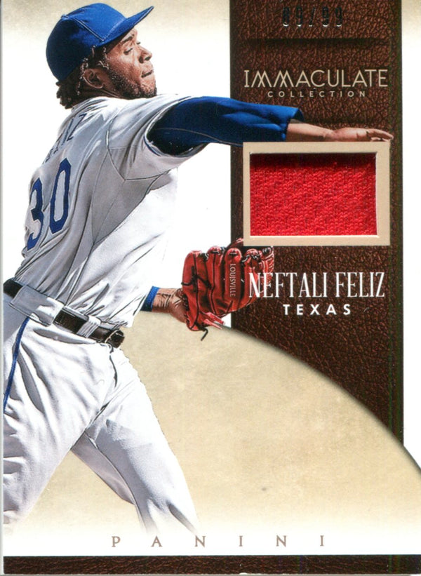Neftali Feliz 2014 Panini Immaculate Collection Game-Used Patch Card #89/99