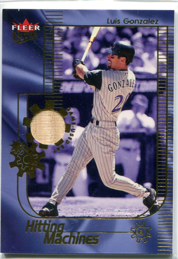 Luis Gonzalez 2002 Fleer Game-Used Bat Card