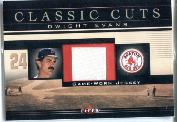 Dwight Evans 2002 Fleer Classic Cuts Game-Worn Jersey Card