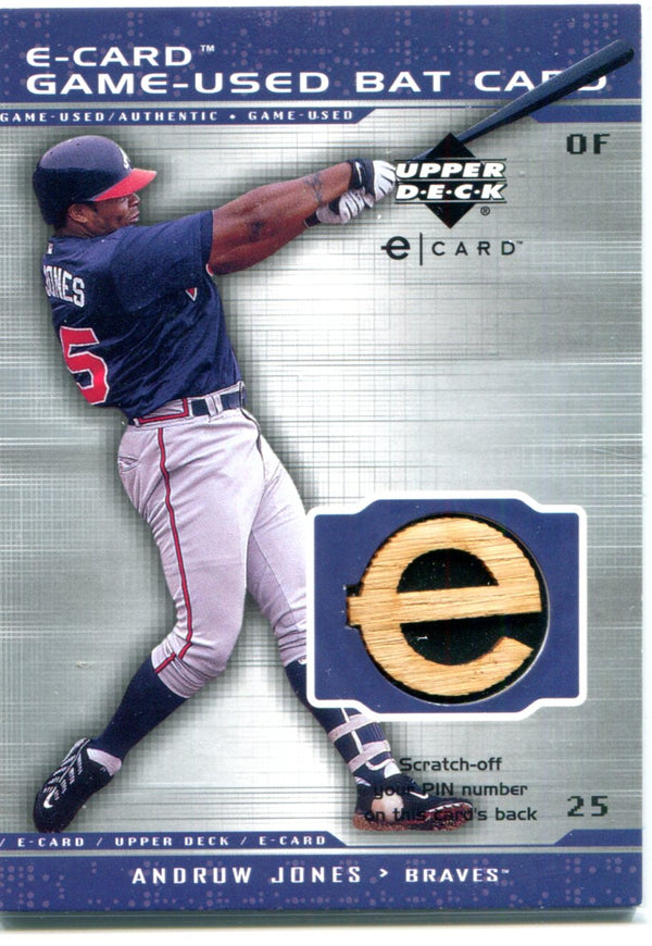 Andruw Jones 2001 Upper Deck Game-Used Bat Card