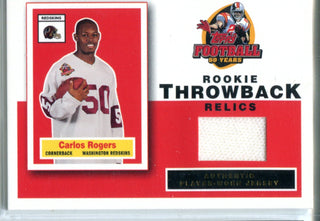 Carlos Rogers 2005 Topps Player-Worn Jersey Card