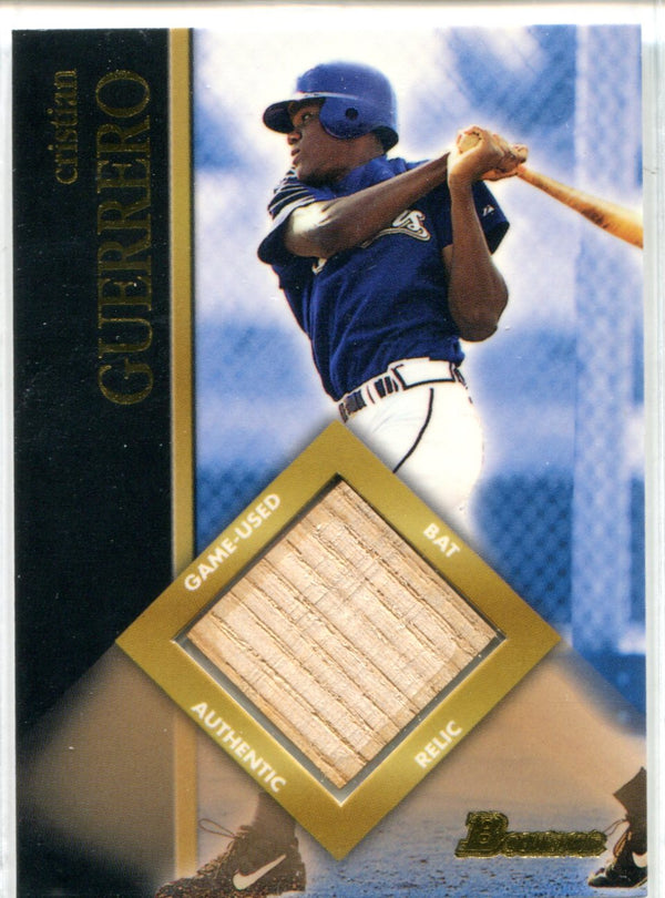 Cristian Guerrero 2002 Bowman Game-Used Bat Card