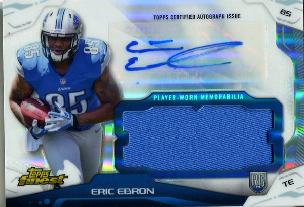 Eric Ebron 2014 Topps Finest Patch/Autographed Rookie Card