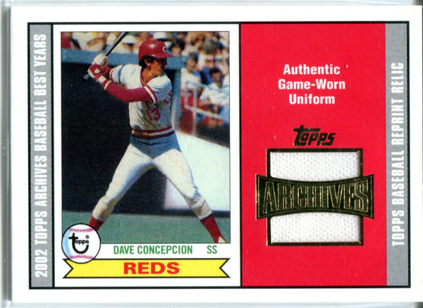 Dave Concepcion 1979 Topps Archives Game-Worn Uniform Card