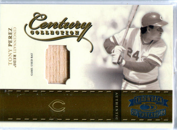 Tony Perez 2004 Donruss Century Collection Game-Used Bat Card #198/250