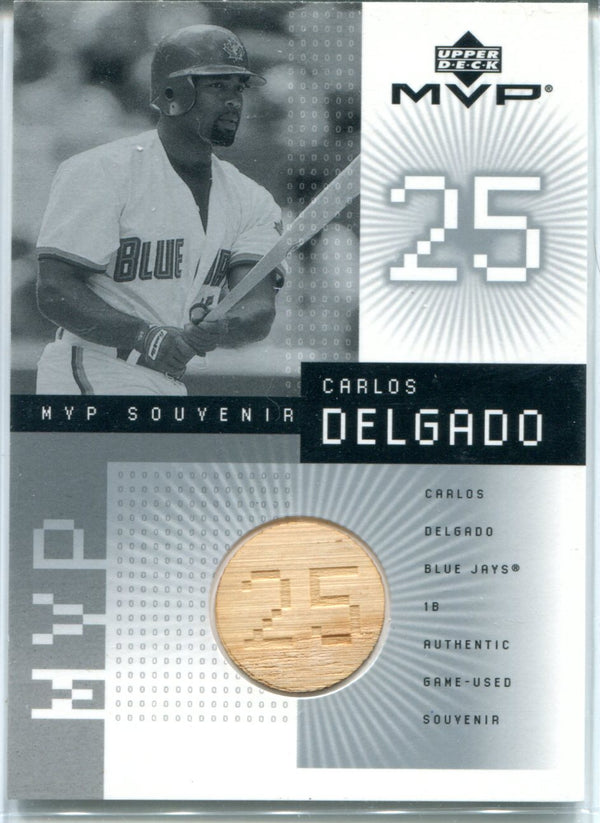 Carlos Delgado 2002 Upper Deck MVP Game-Used Bat Card