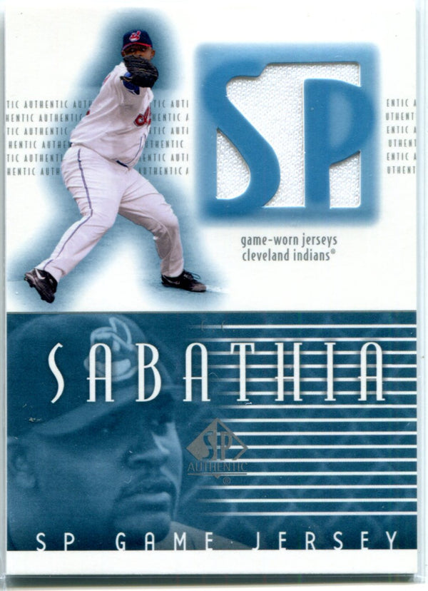 C.C. Sabathia 2002 Upper Deck Game-Worn Jersey Card