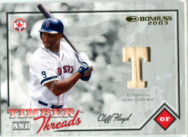 Cliff Floyd 2002 Donruss Game-Used Bat Card #48/250