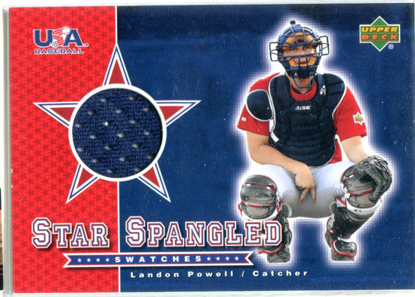 Landon Powell 2002 Upper Deck Game-Used Uniform Card