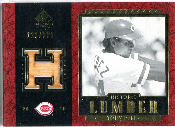 Tony Perez 2003 Upper Deck SP Legendary Cuts Game-Used Bat Card #121/350