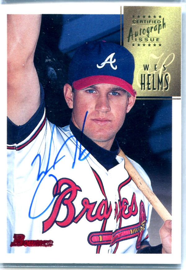 Wes Helms 1997 Bowman Autographed Card
