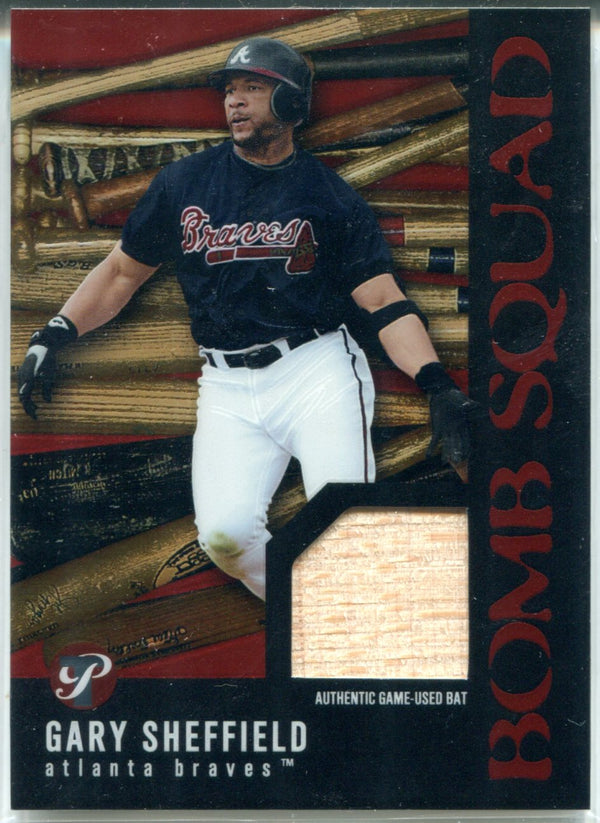 Gary Sheffield 2003 Topps Bomb Squad Game-Used Bat Card