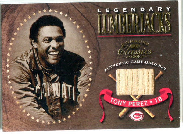 Tony Perez 2001 Donruss Classics Game-Used Bat Card