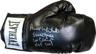 Pernell Whitaker Autographed Everlast Black Boxing Glove (JSA)