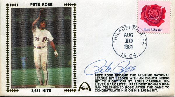 Pete Rose Autographed First Day Cover 