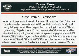 Peter Tago Autographed 2009 Bowman Rookie Card