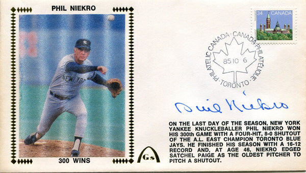 Phil Niekro Autographed First Day Cover