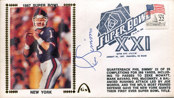 Phil Simms Autographed Gateway First Day Cover