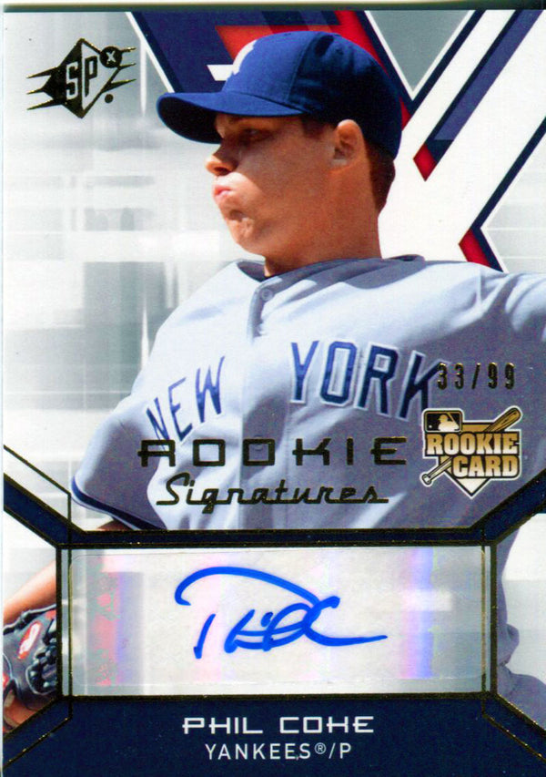 Phil Coke Autographed 2009 Upper Deck SP Rookie Signatures Card