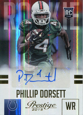Phillip Dorsett Autographed 2015 Panini Prestige Rookie Card
