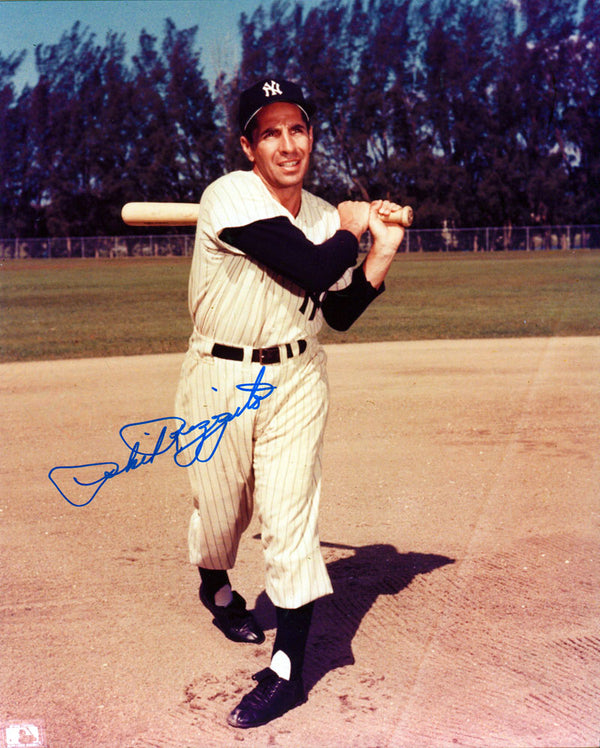 Phil Rizzuto Autographed 8x10 Pitching Photo