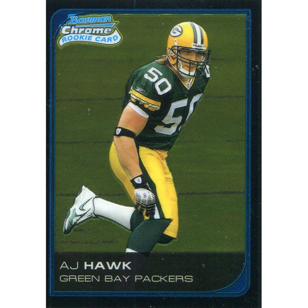 AJ Hawk Unsigned 2006 Bowman Chrome Rookie Card