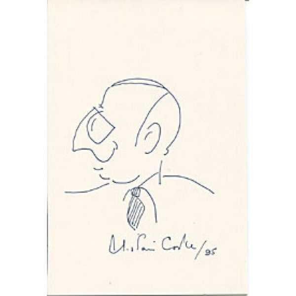 Alistair Cooke Autographed/Signed 8x10 Hand Drawing