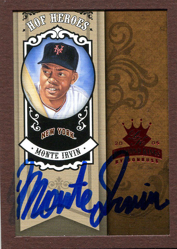 Monte Irvin Autographed 2005 Donruss Diamond Kings Card