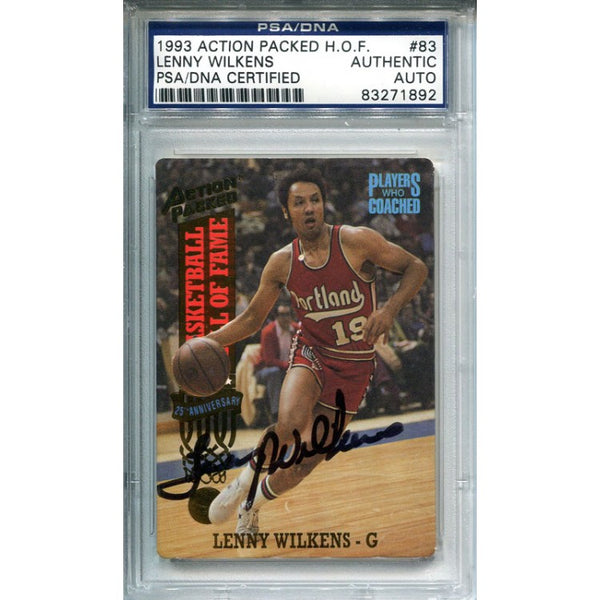 Lenny Wilkens Autographed 1993 Action Packed Card