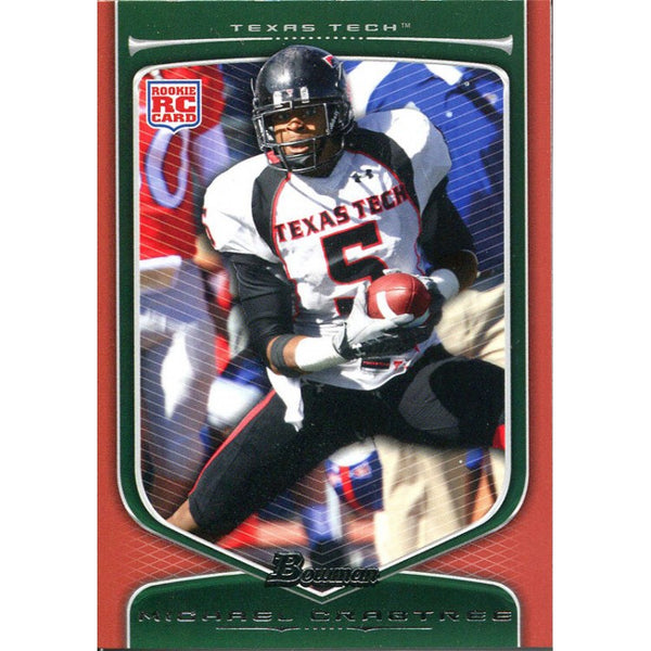Michael Crabtree Unsigned 2009 Bowman Rookie Card