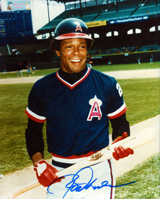 Red Carew Autographed 8x10 Photo