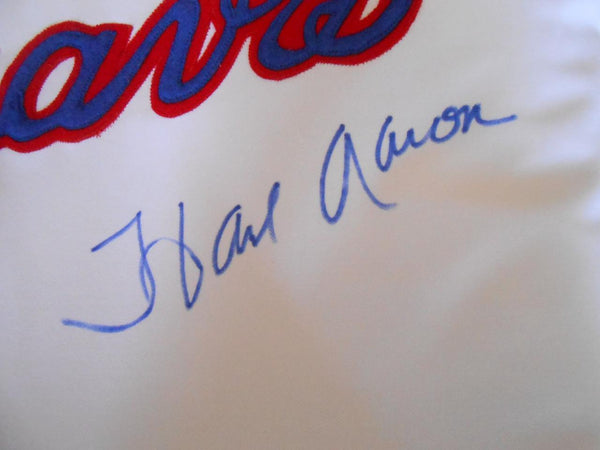 Hank Aaron Steiner Holo Signed Jersey Autographed JSA Letter Of Authenticity
